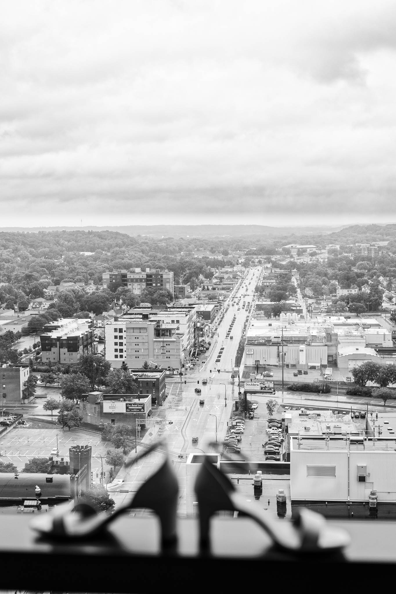 View on rochestester broadway from the top of hilton hotel