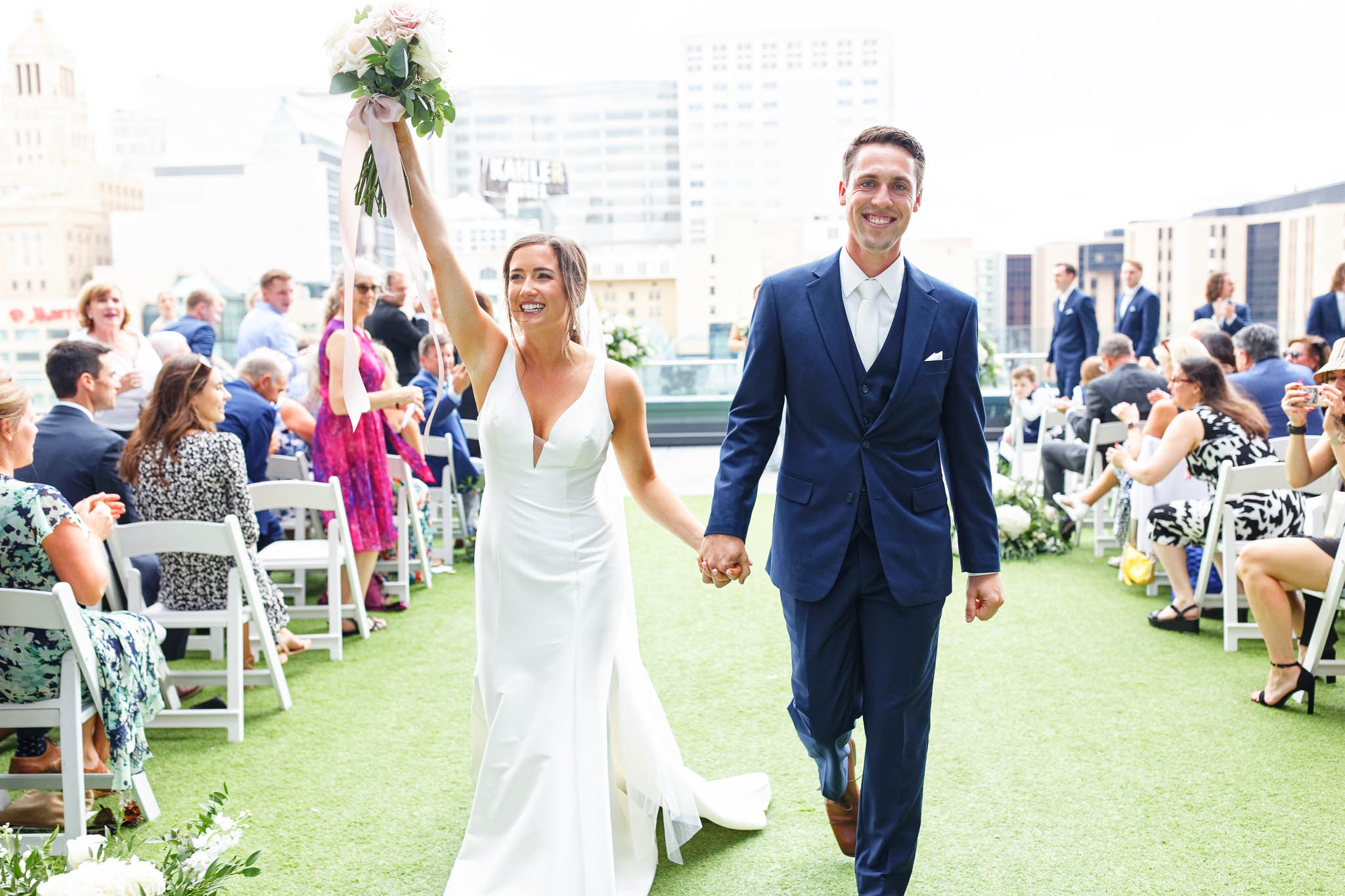 wedding ceremony at J.powers terrace