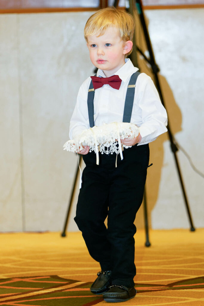 Wedding ceremony at the Elizabethan Grand ballroom Kahler Grand Hotel Rochester MN-2