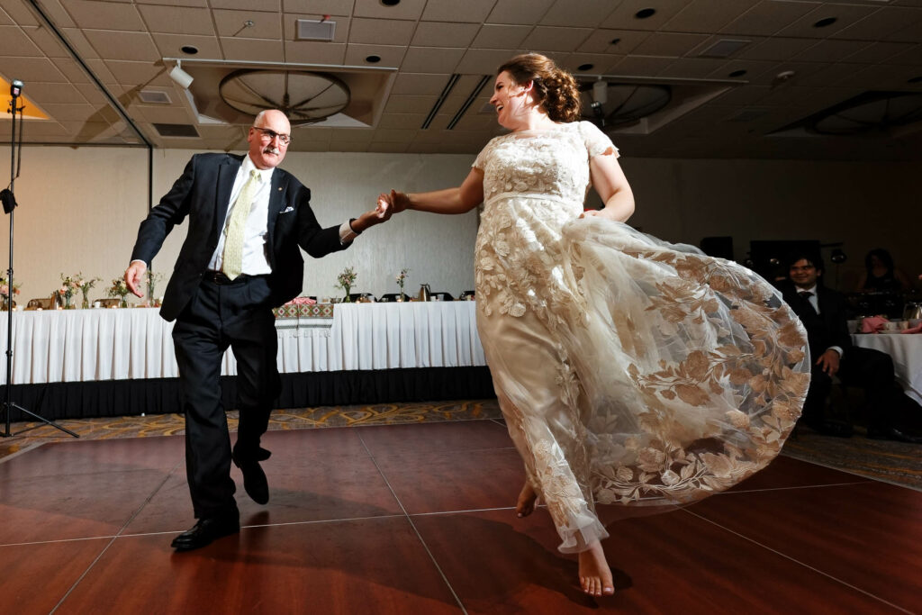 Bride and her father first dance