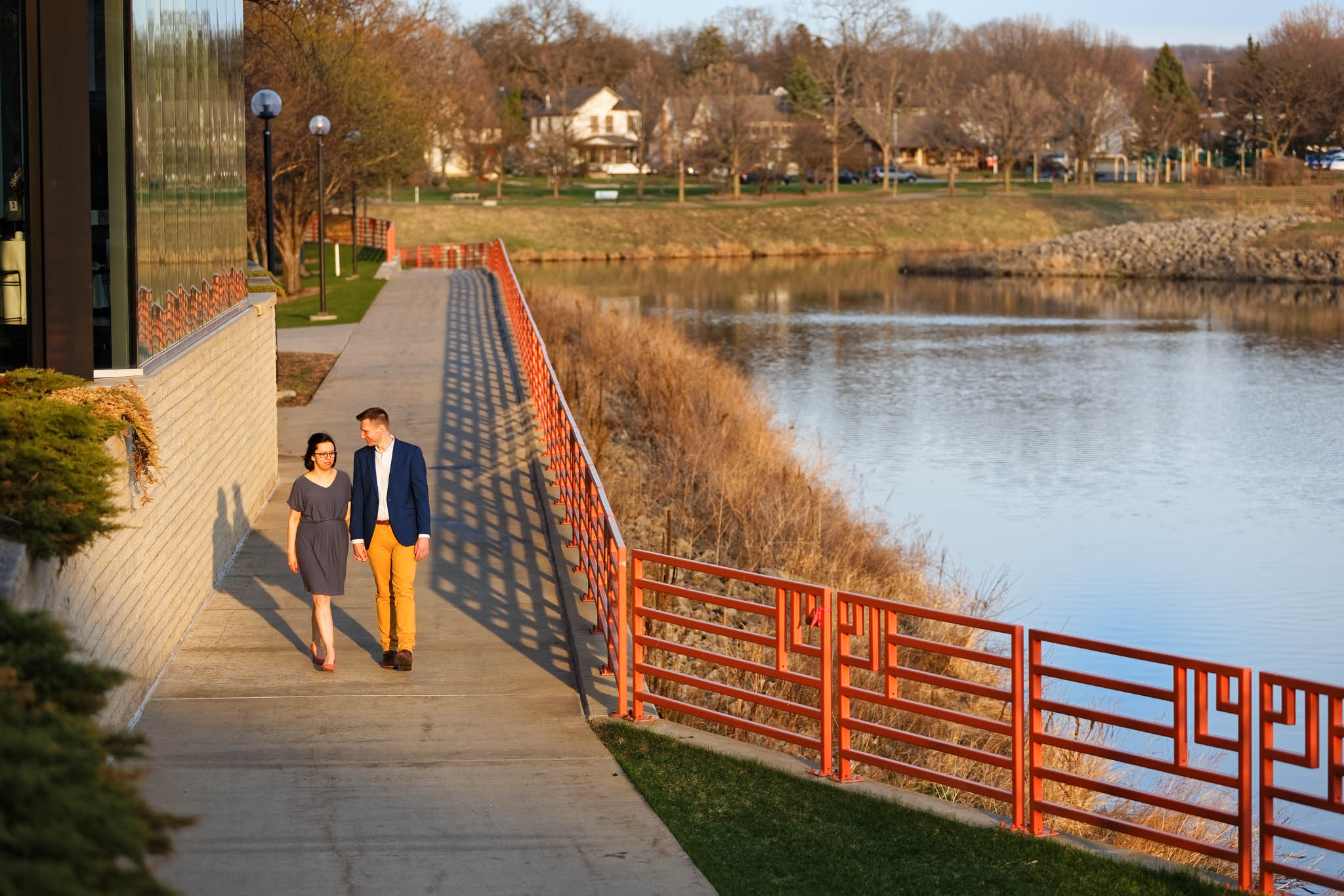 Engagement photography on Zumbro River Shore