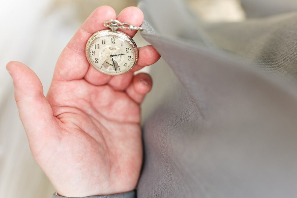 013-Groom vintage pocket watch chain