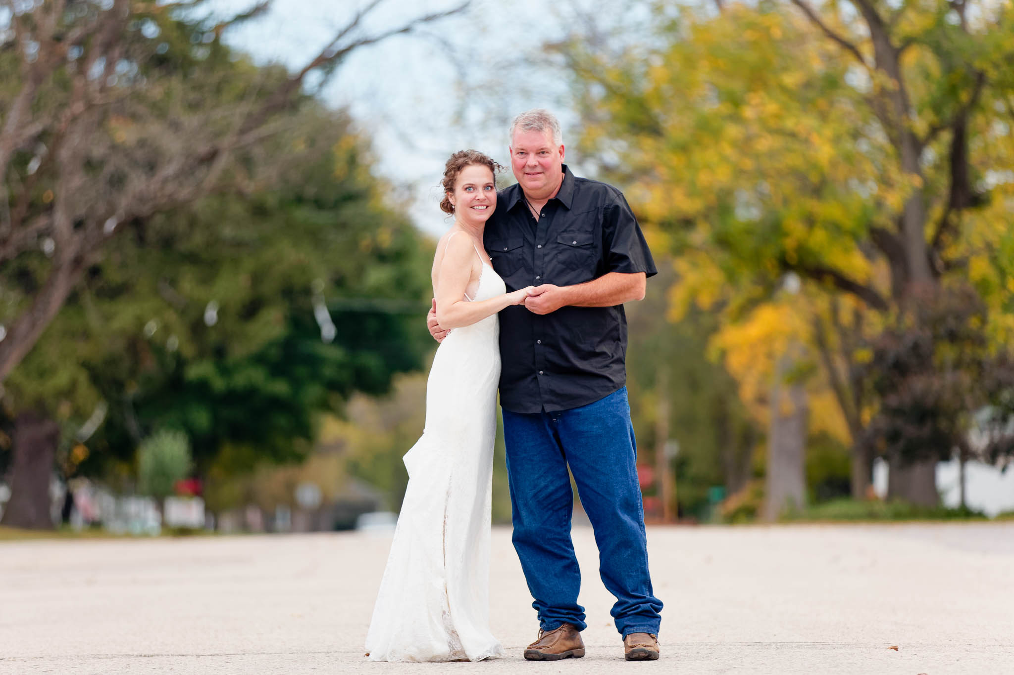 Bride and groom in Lyle MN