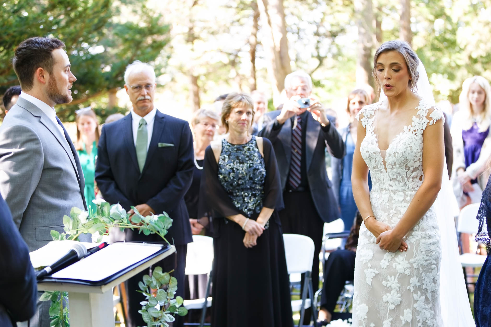 ceremony at plummer house lower lawn