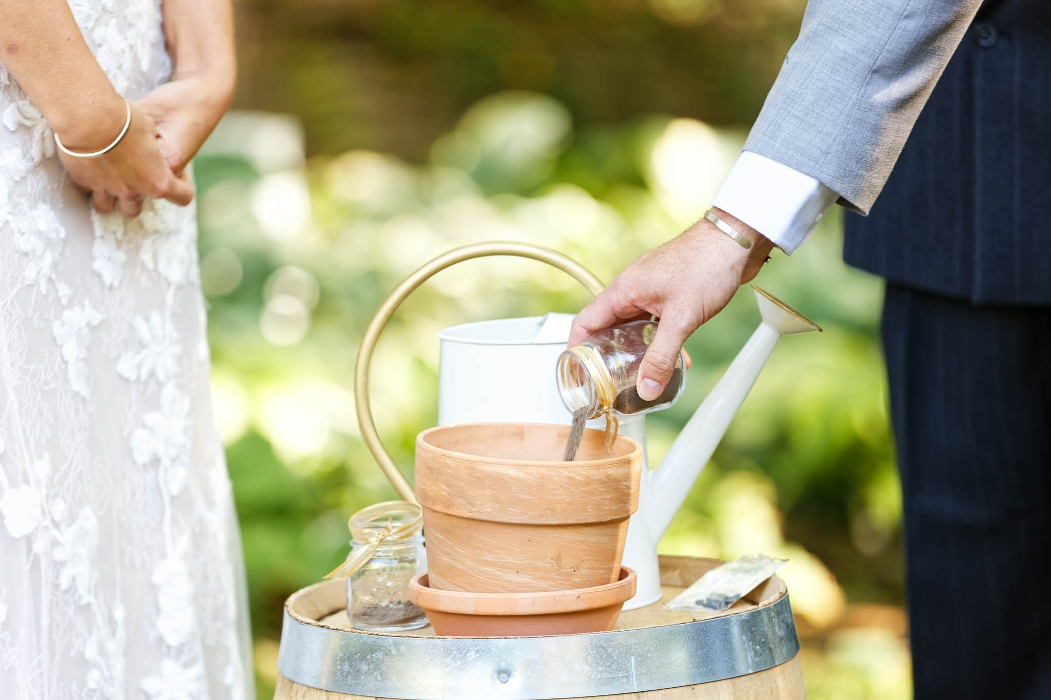 planting a seed during ceremony