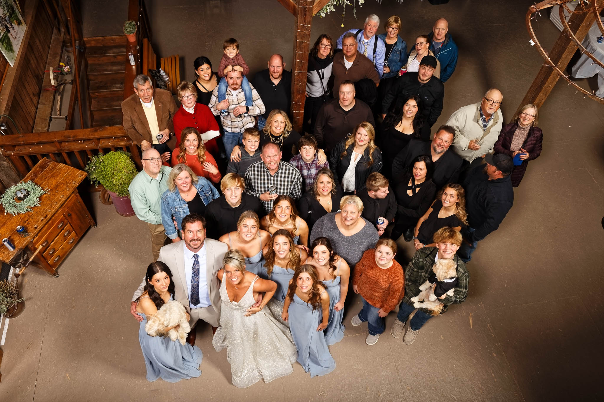 group picture a pond view barn