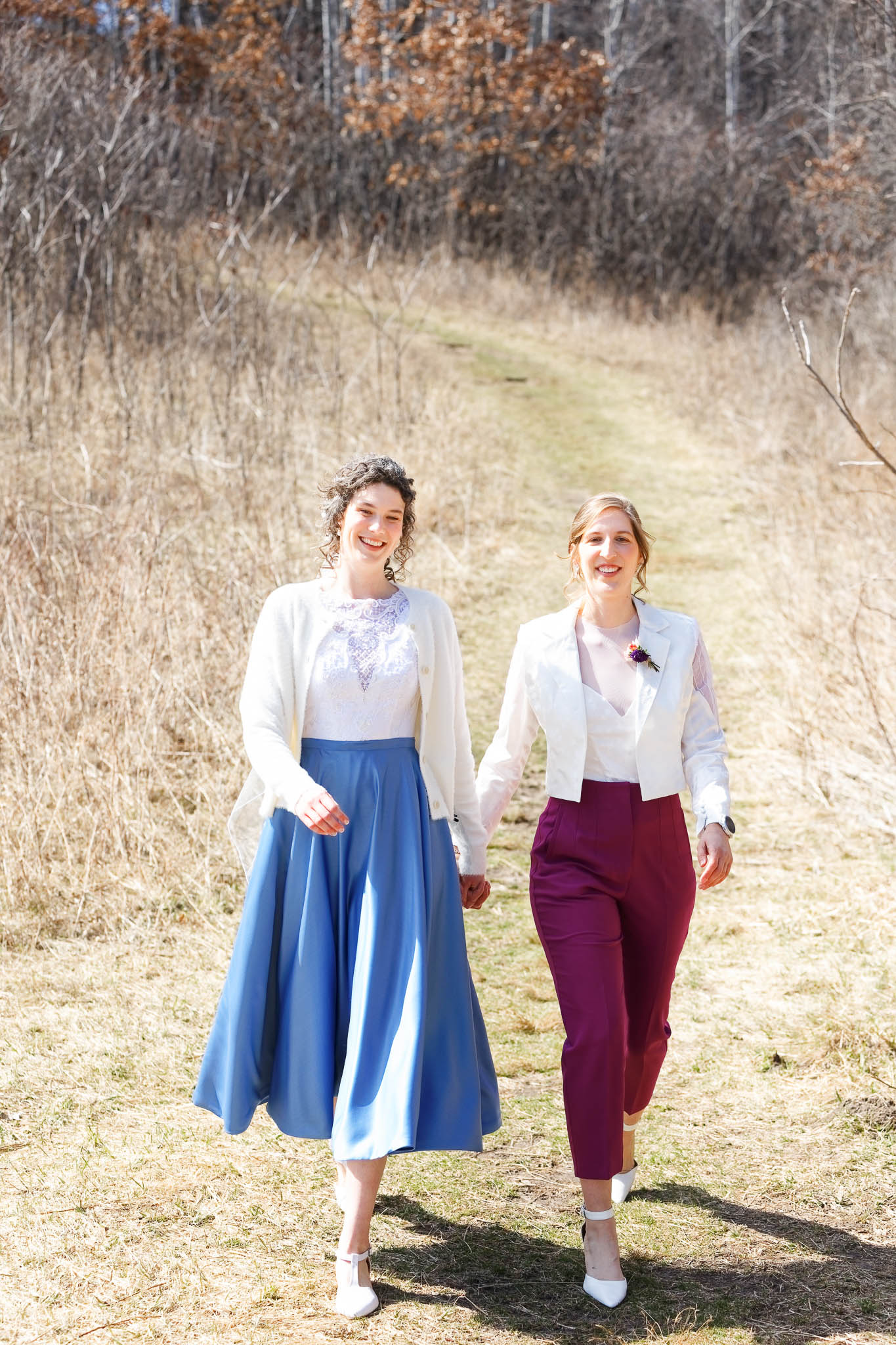 lesbian photo session wedding day