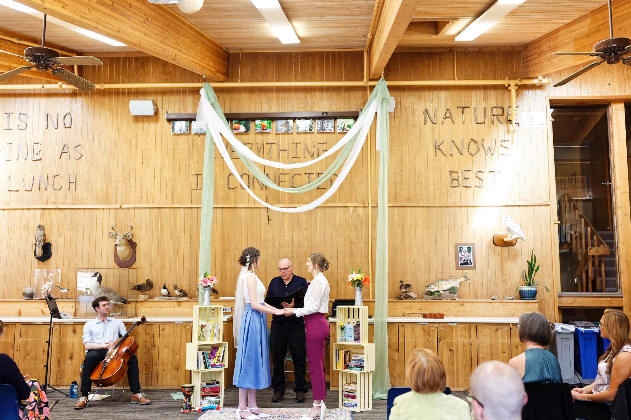 Wedding Ceremony at Quarry Hill Nature Center Rochester MN