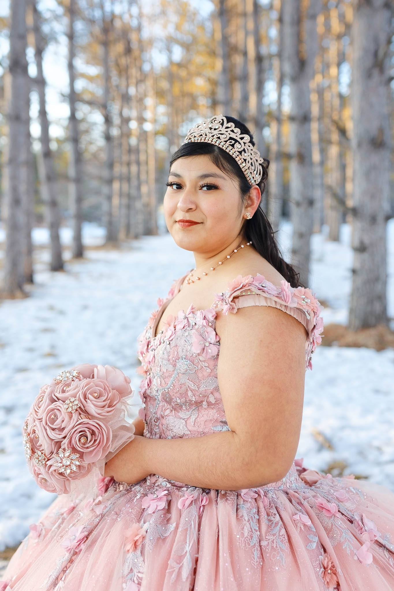 winter quinceanera photos