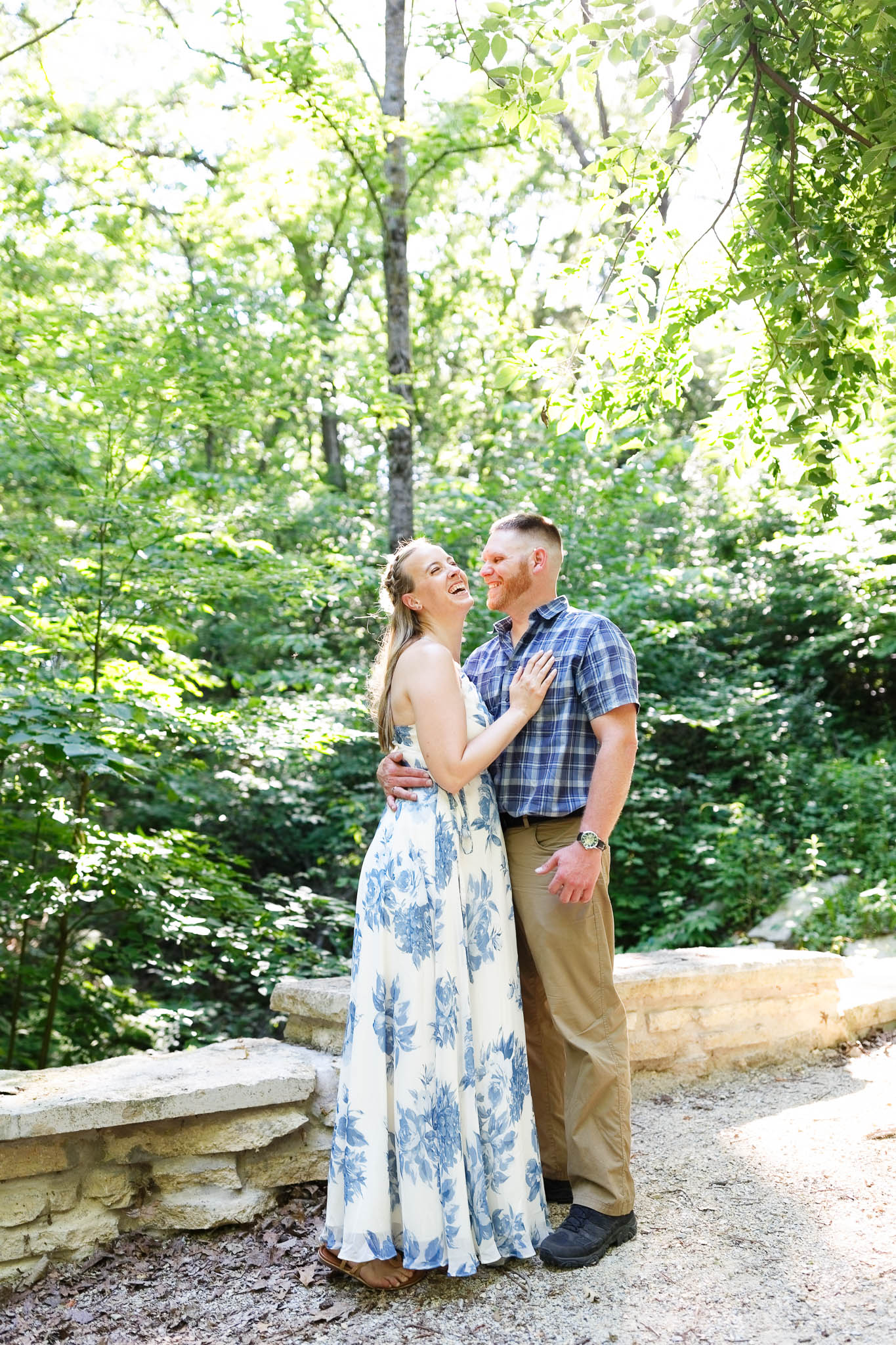 Engagement Photos in the Forest at Root River Park Rochester, MN-2