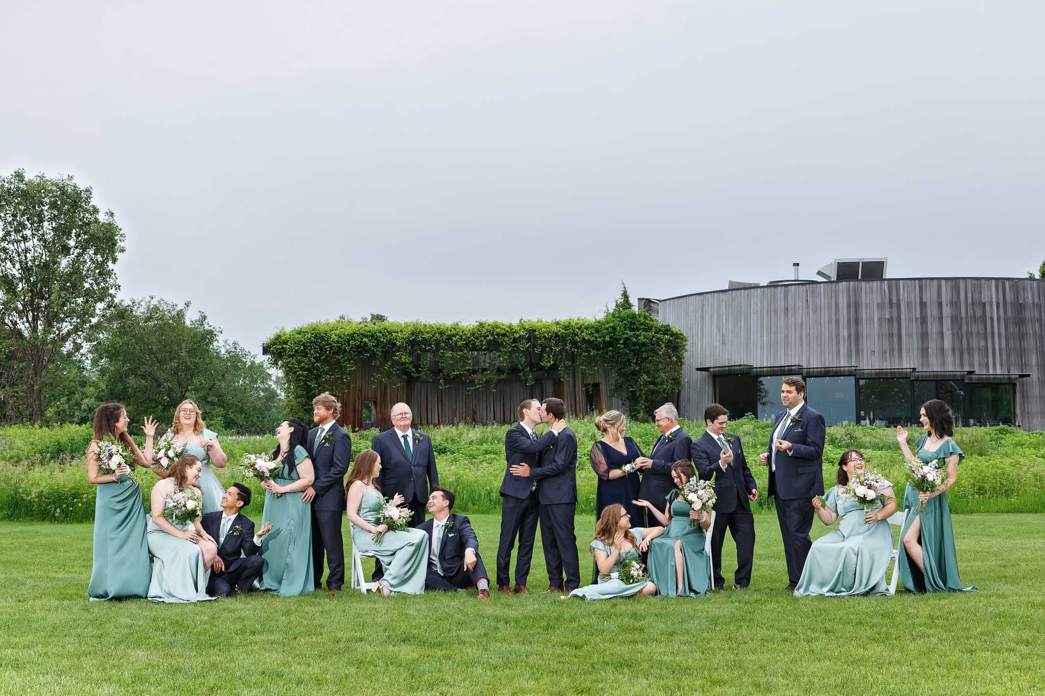 wedding party at Schaar's Bluff Gathering Center