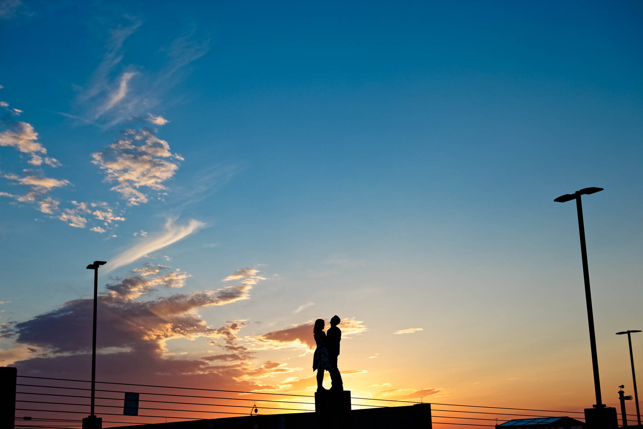 silhouette picture on rooftop session rochester mn