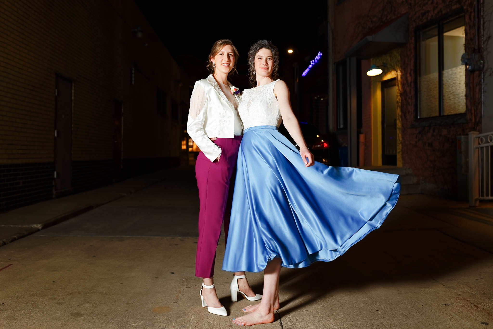 last creative image of the newly married lesbian couple