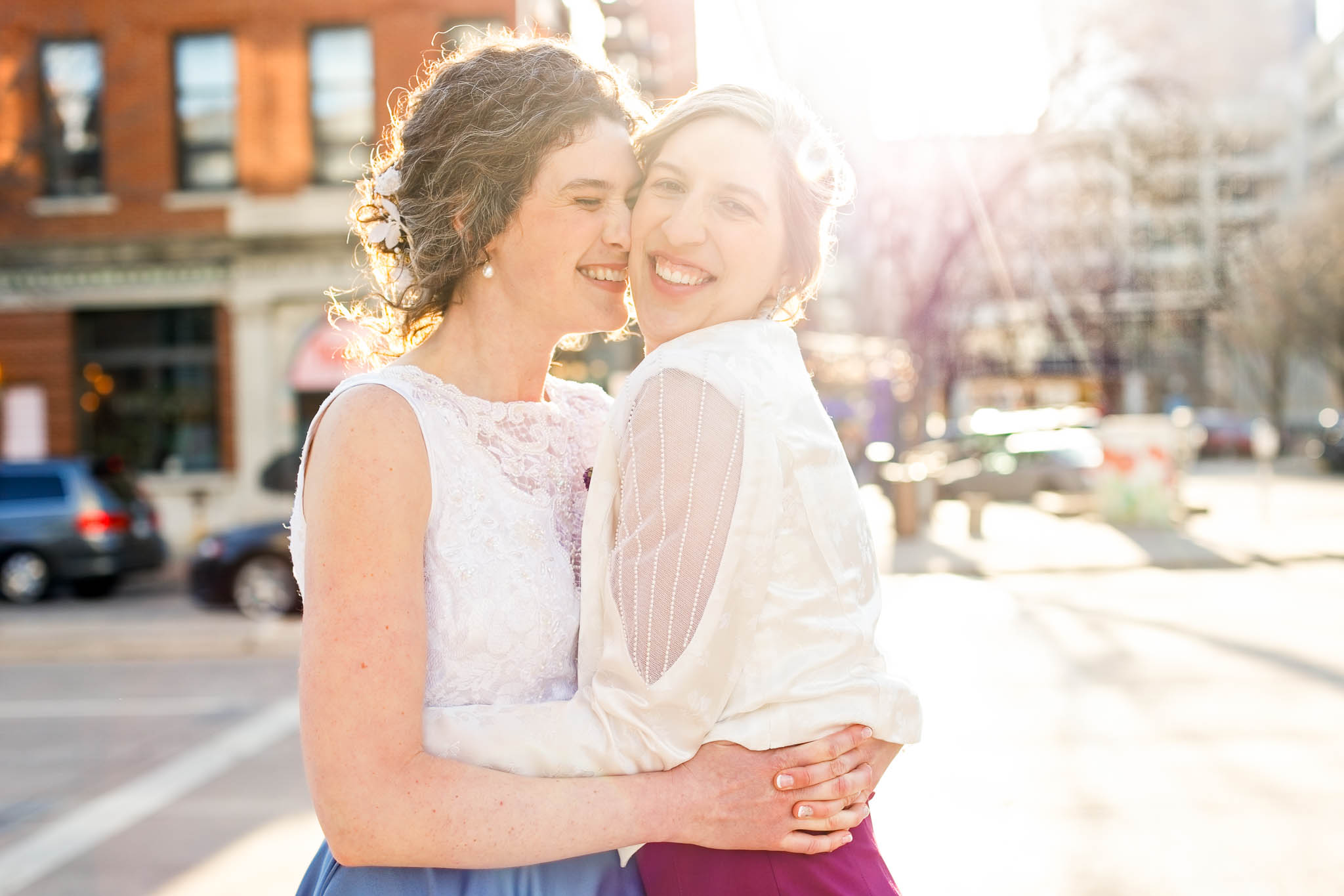 Same sex Wedding couple rochester downtwon