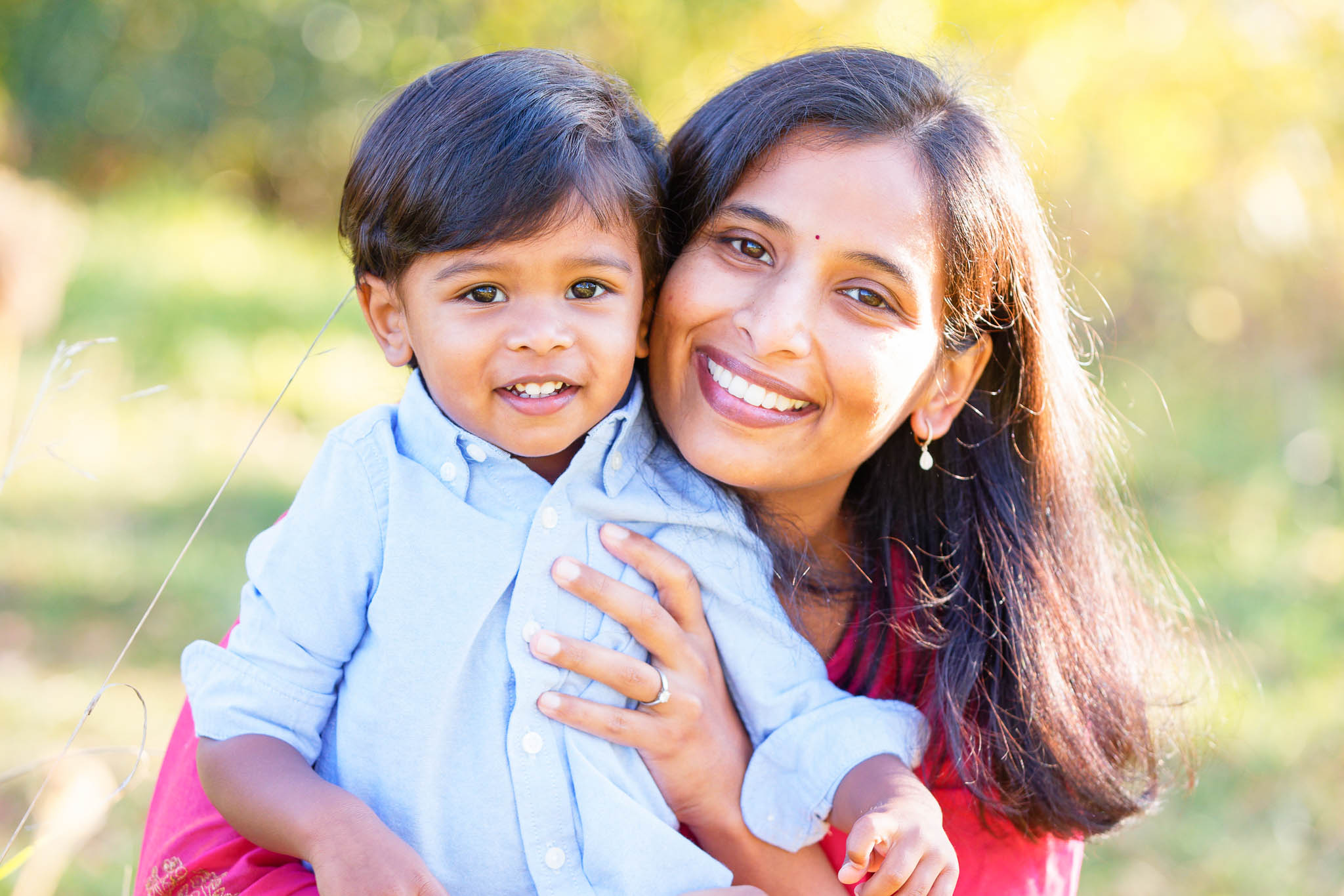 toddler and his mother portrait