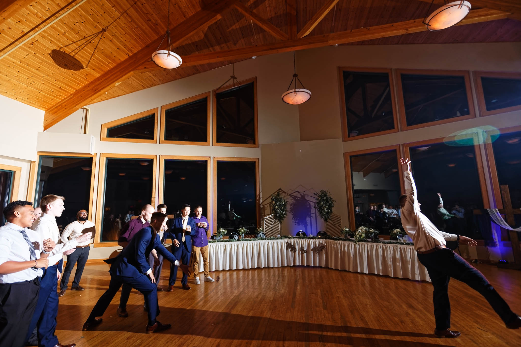 boutonniere toss groom
