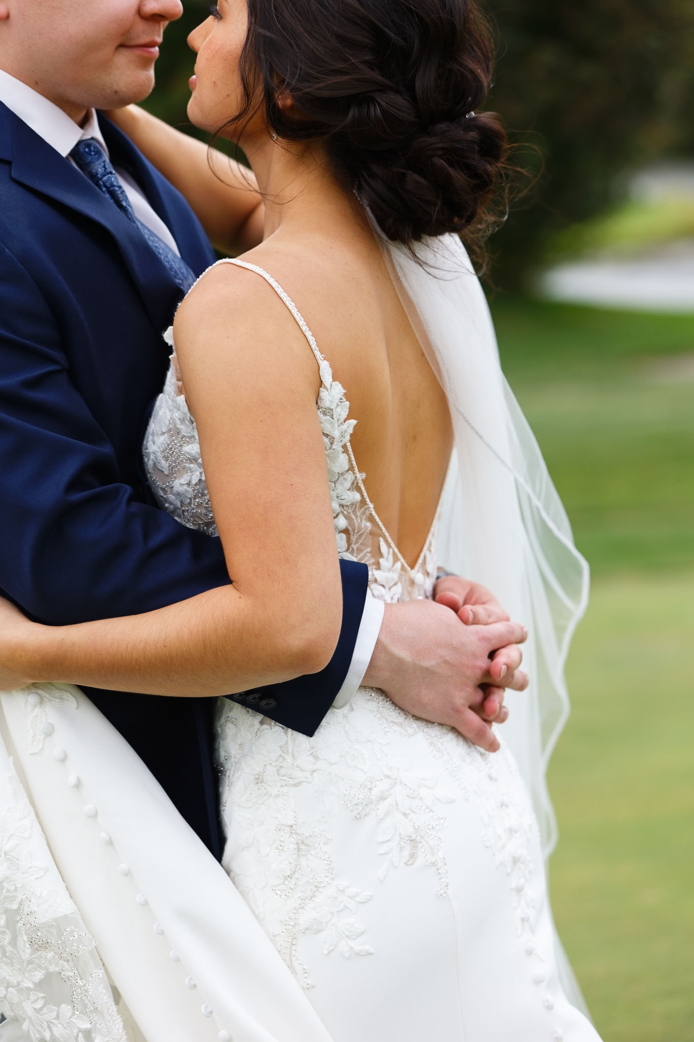 detail of the back of the dress