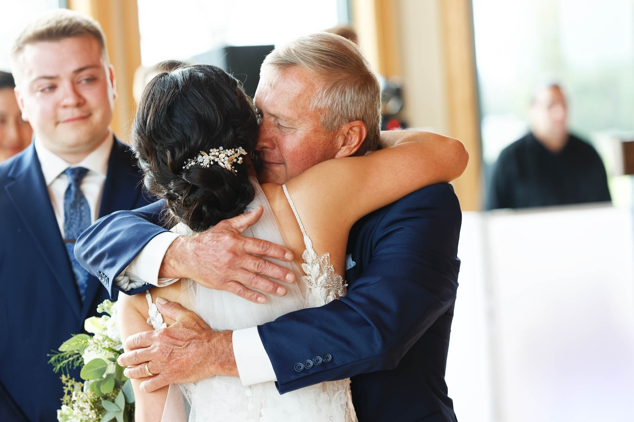 emotion and tear at wedding ceremony