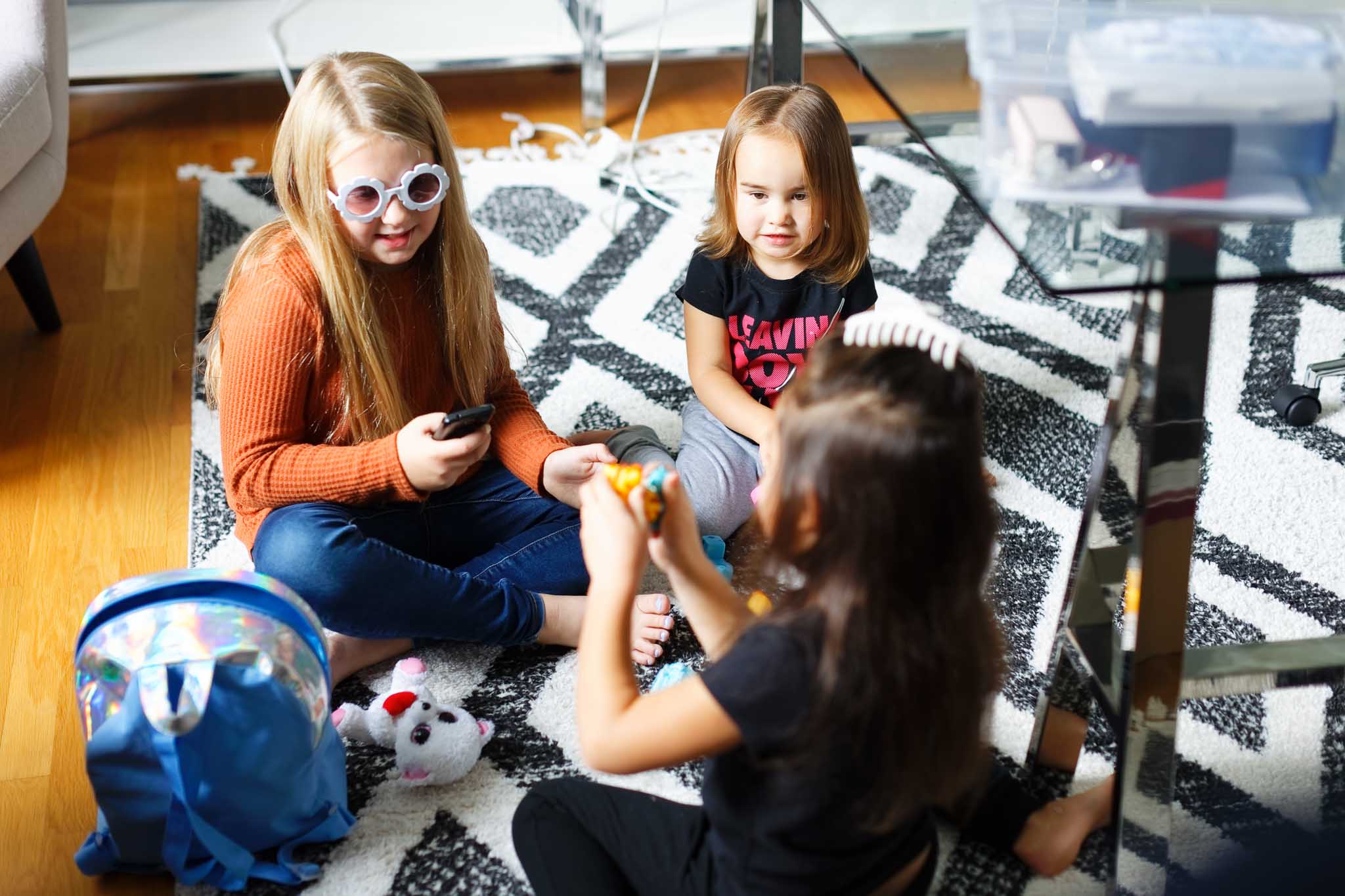 kids playing during prepration