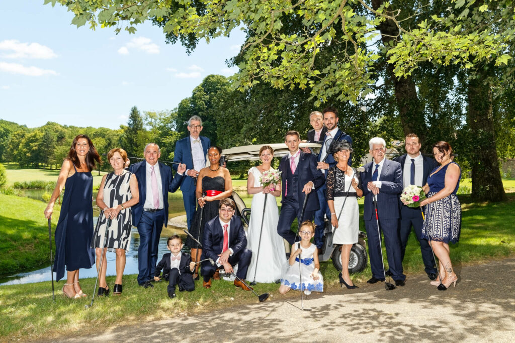 wedding family golf cart