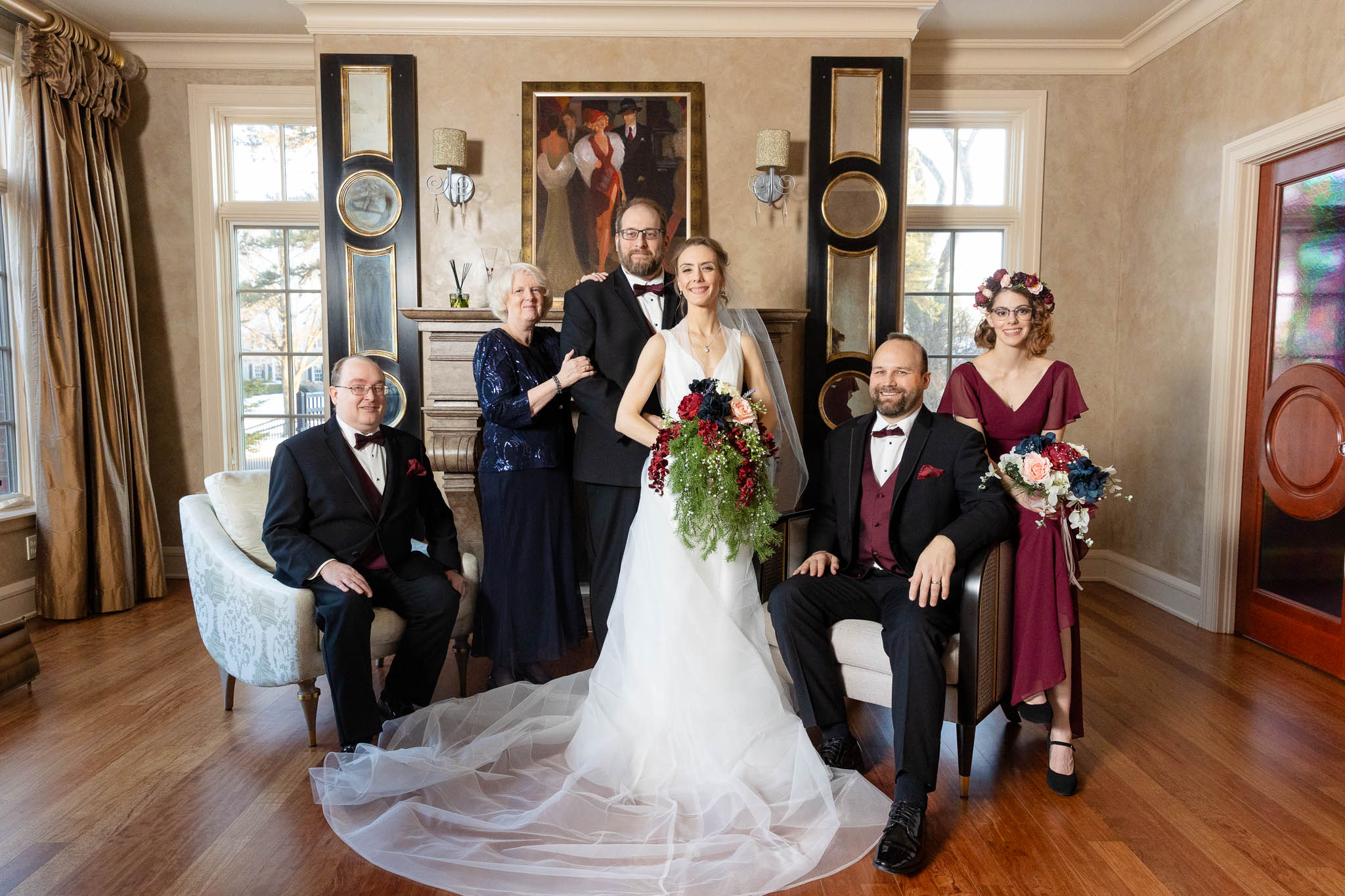 wedding party at big house aribnb