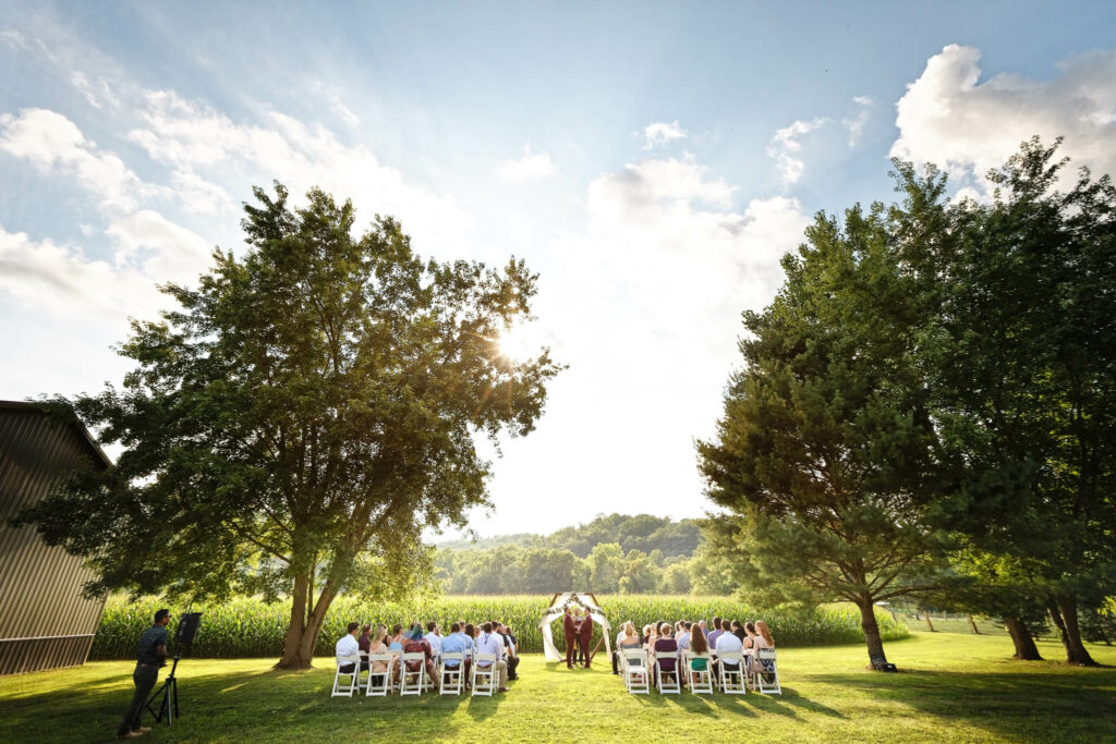 backyard wedding at Whitewater State Park Alutra MN