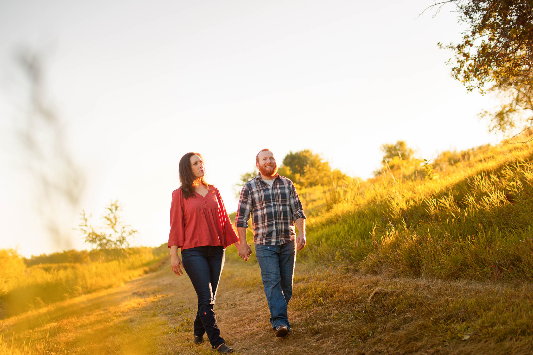Couple walking on hills at Willow Creek Reser