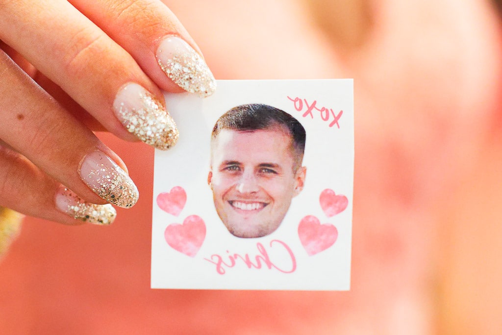 tattoo of the groom's face