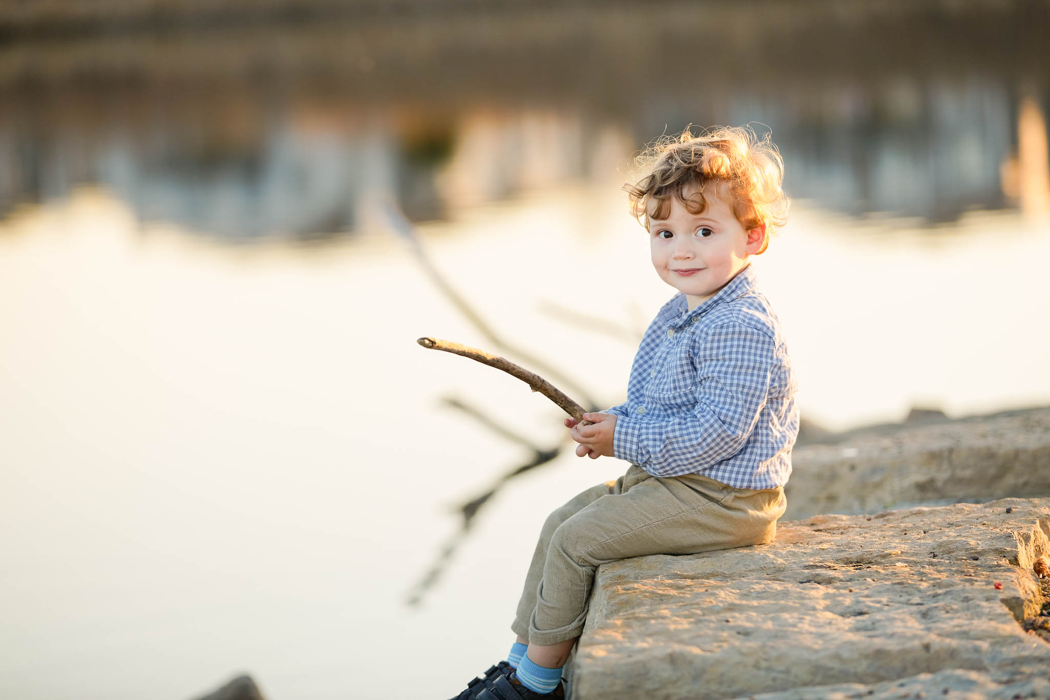 Toddler fishing