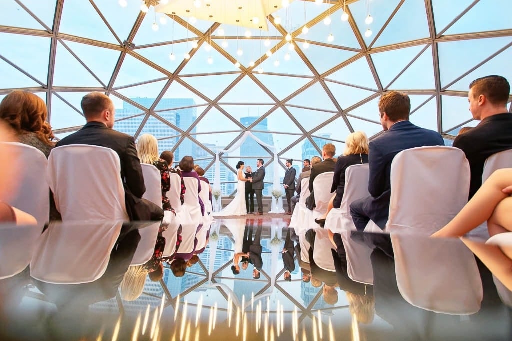 Wedding ceremony at dome millennium hotel Minneapolis