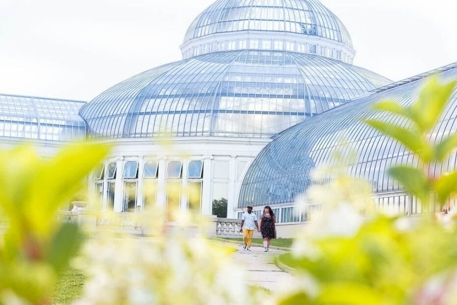 best engagement session at Marjorie Mcneely Conservatory and the Como Park