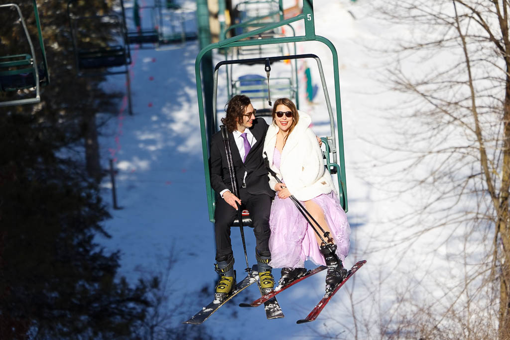 ski engagement session afton alps