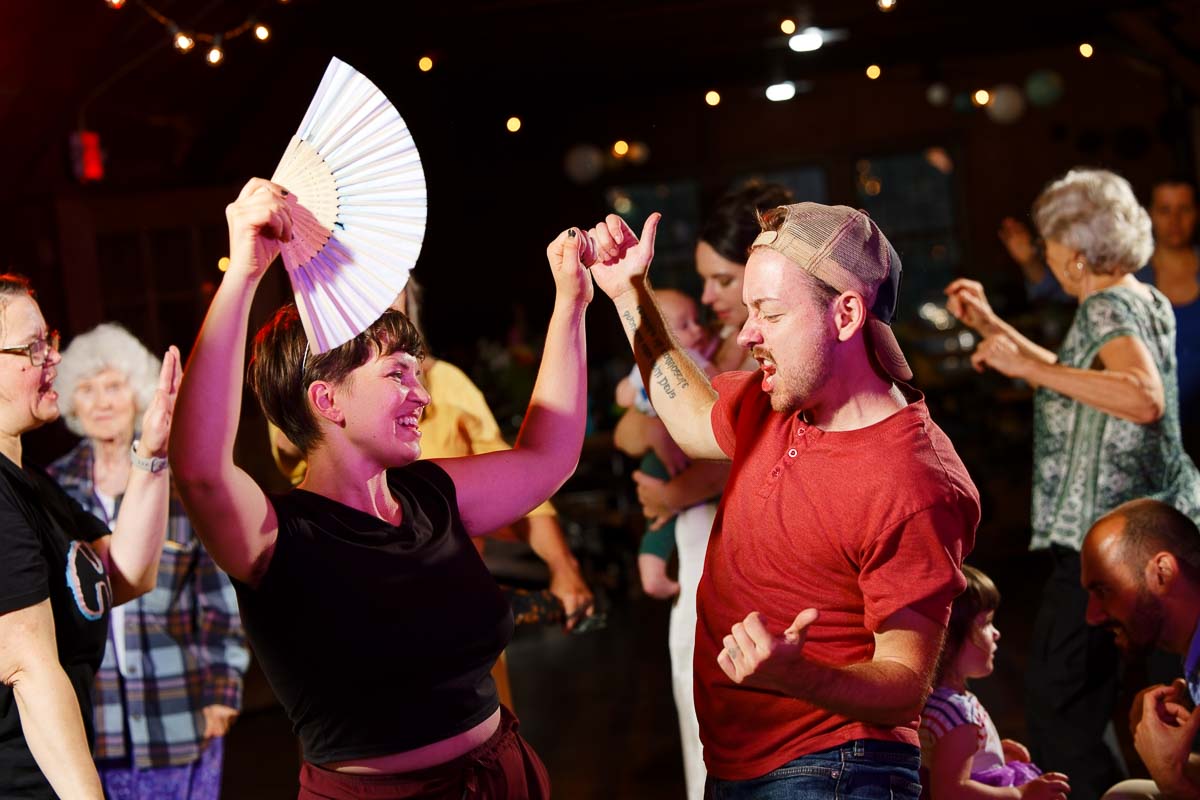 dance party in the group center at st croix state park