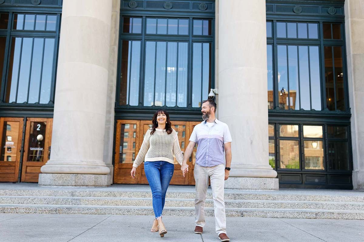 couple-in-front-of-the-union-depot-st-paul