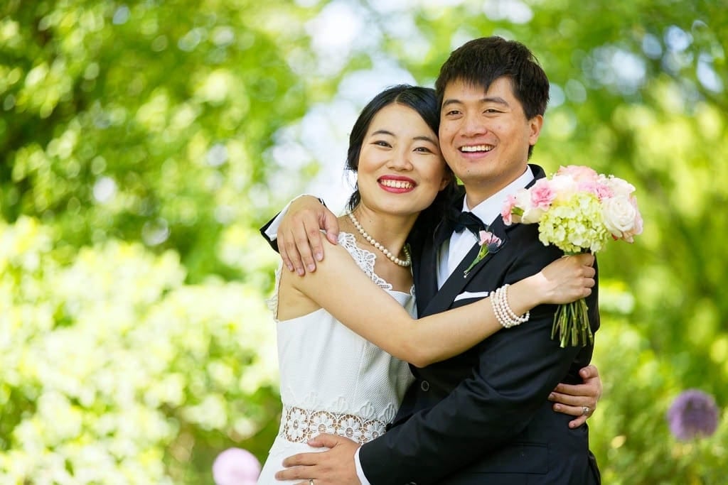 Chinese wedding at the Trellis outdoor Garden Stillwater MN