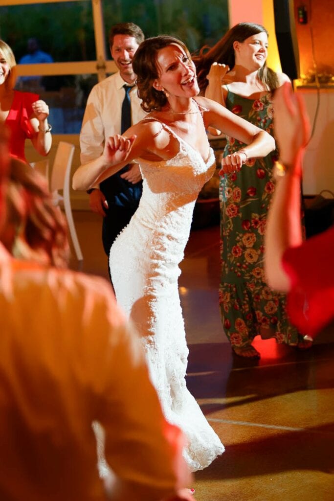 four daughters bride dancing