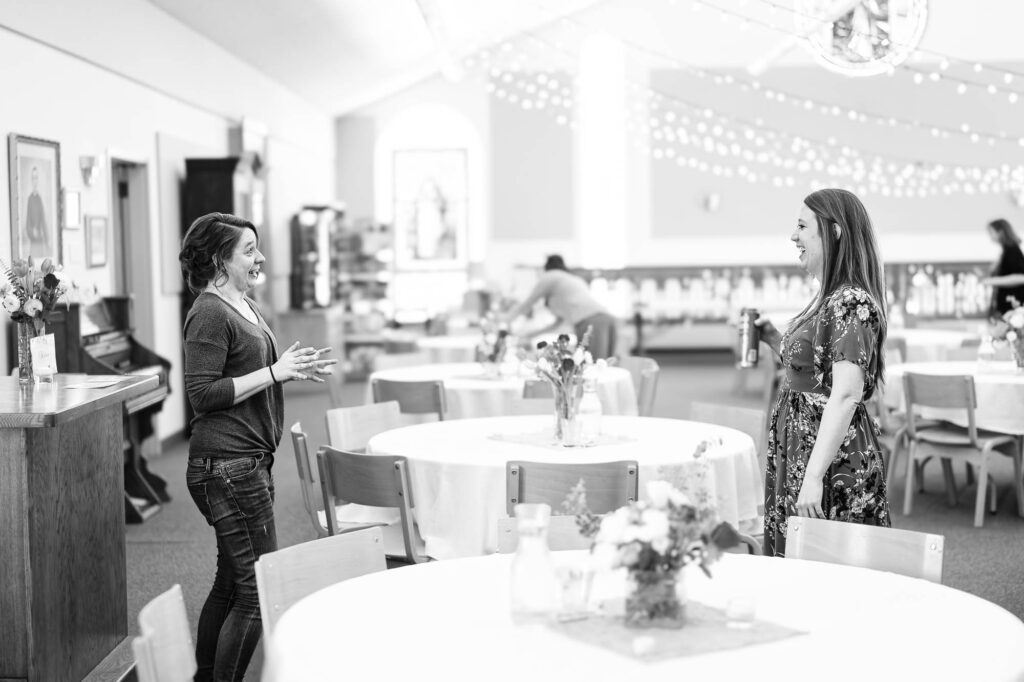 the bride is nervous during preparaiton