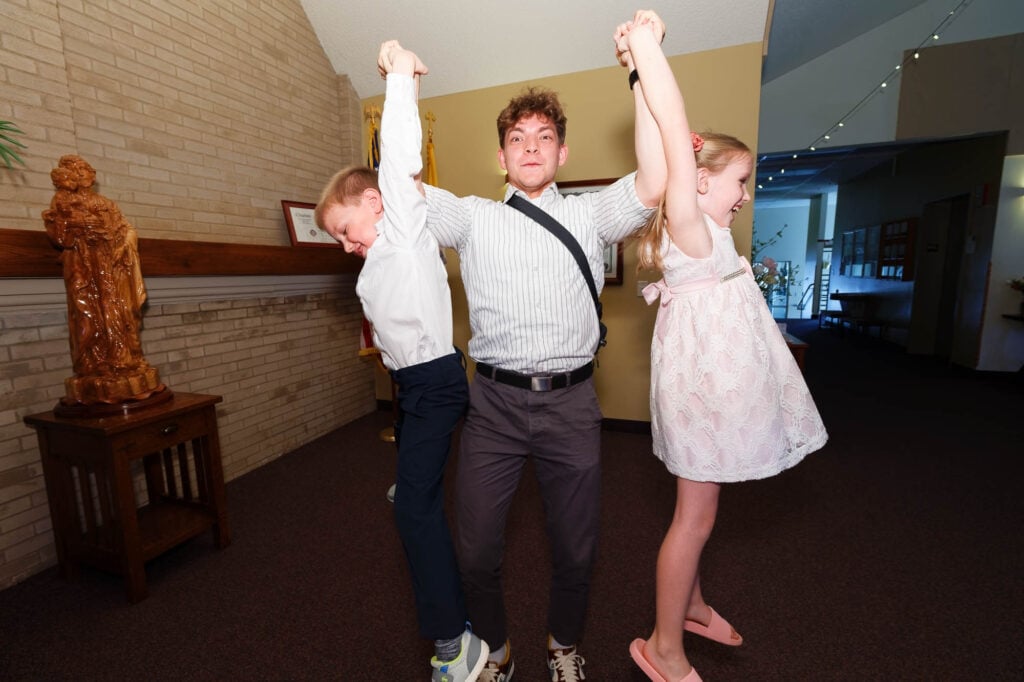 kids having fun during reception
