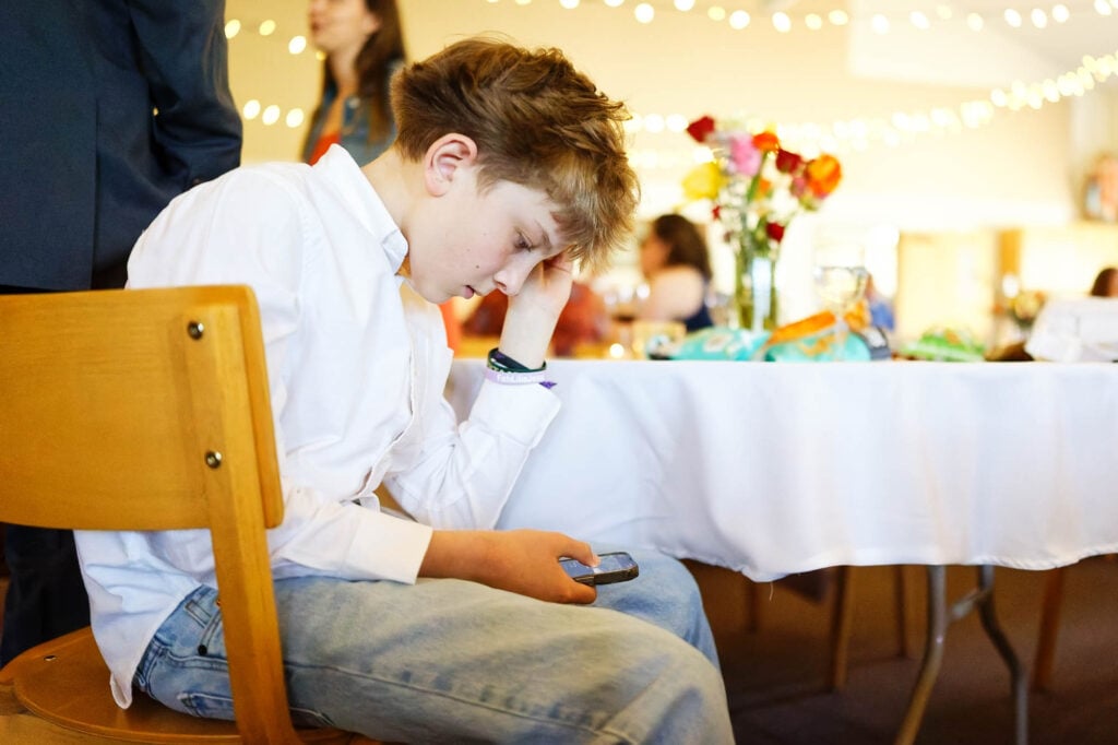 kids having fun during reception