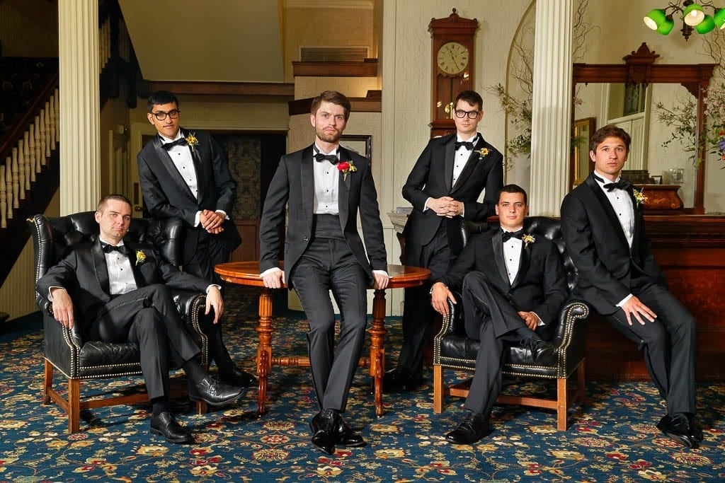 groom and groomsmen group portrait 