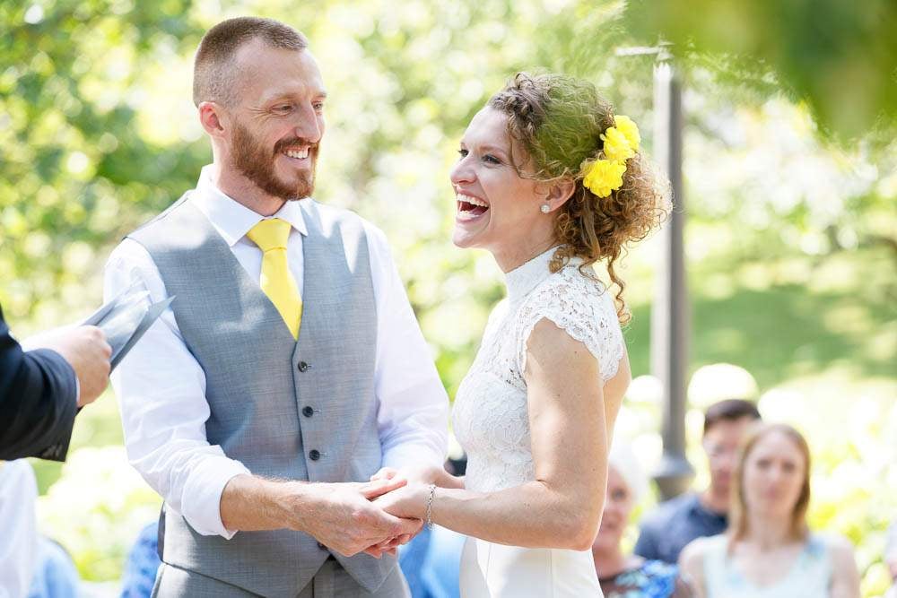 intimate wedding ceremony at irving park