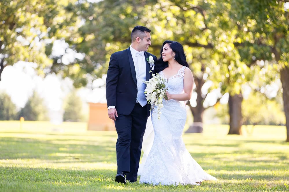 elegant bride and groom on their big day