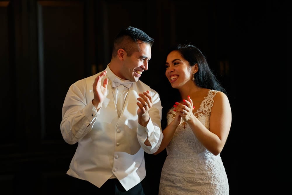 newlyweeds during nuptials reception on the dance floor