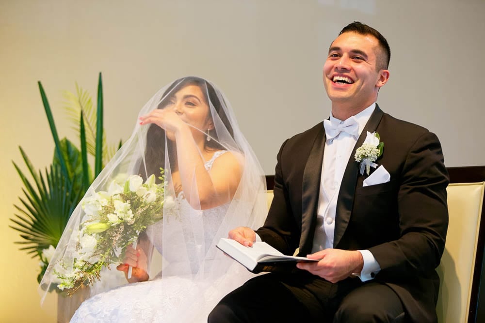 tears of joy at the wedding chapel