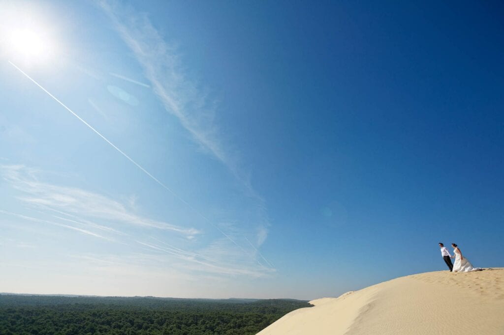 bride and groom a dune du pilat