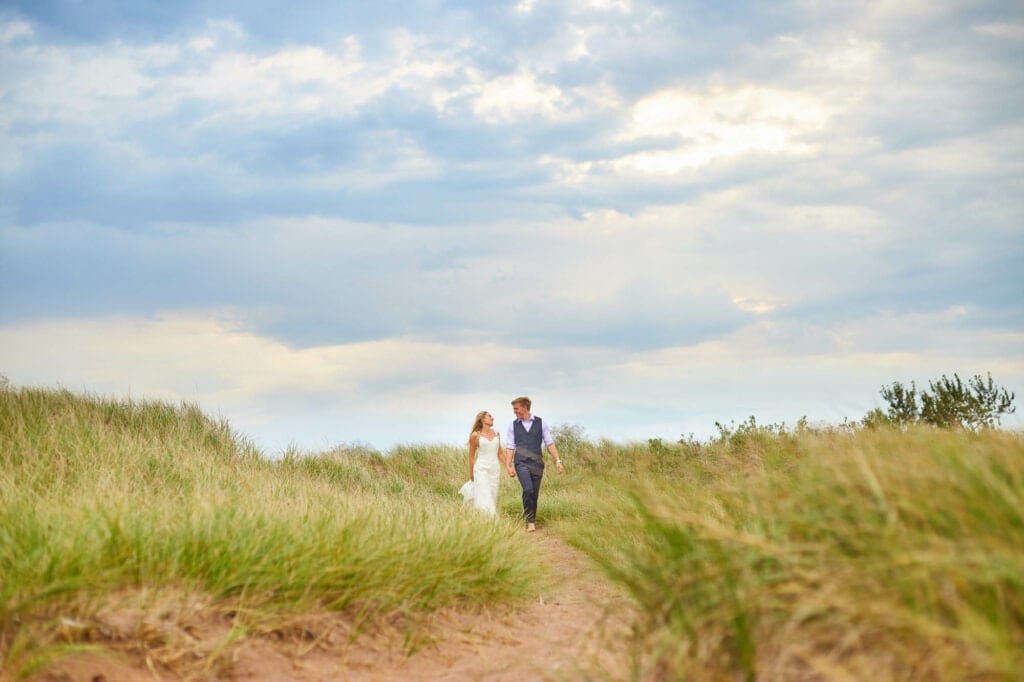 couple hanging out at the beach