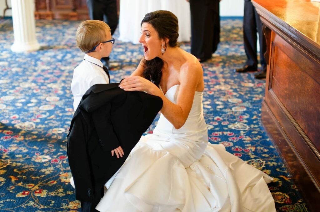 the bride discover the ring bearer