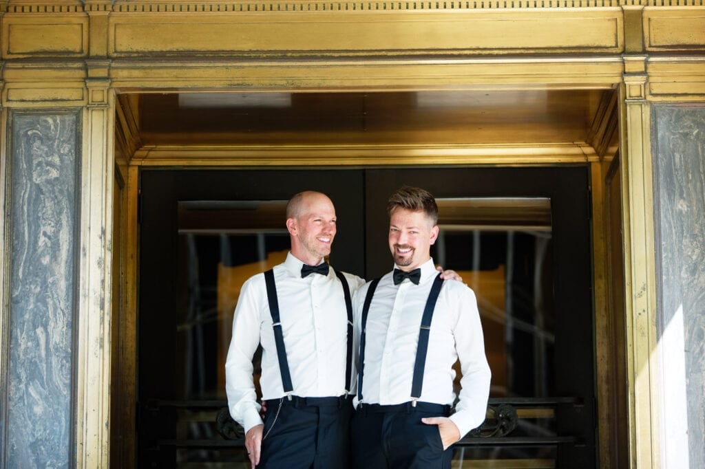 2 grooms portrait