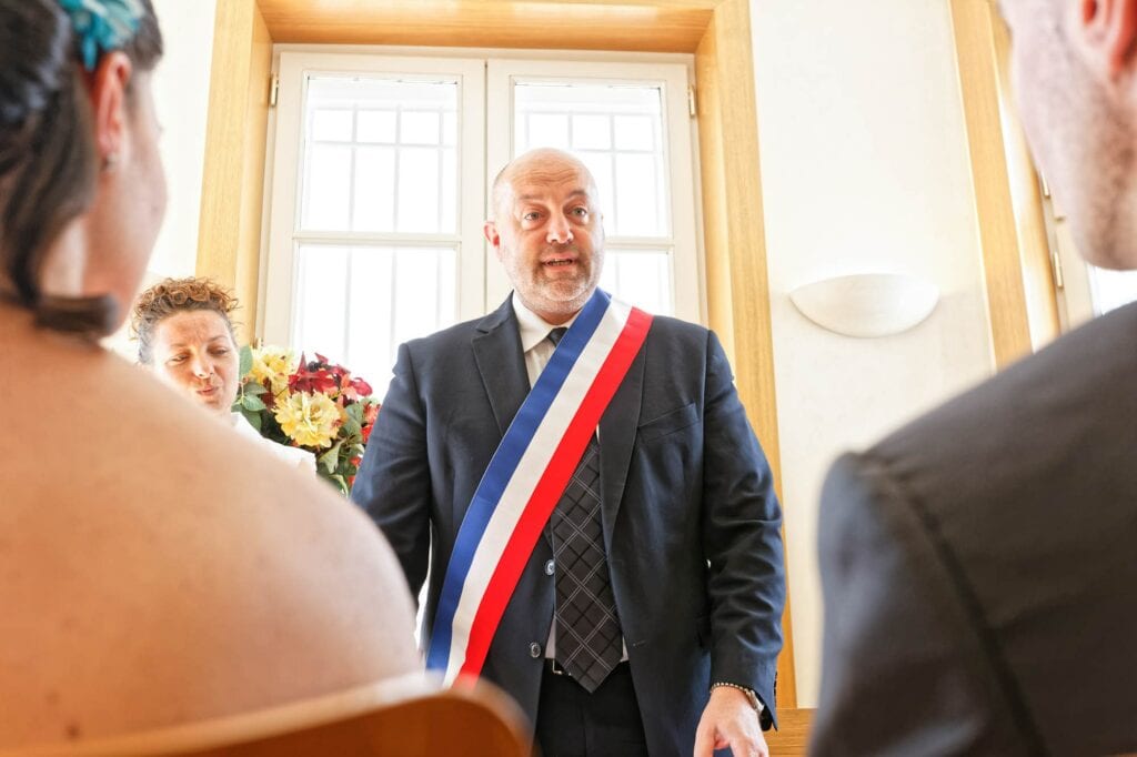 mayor celebrating civil union in france