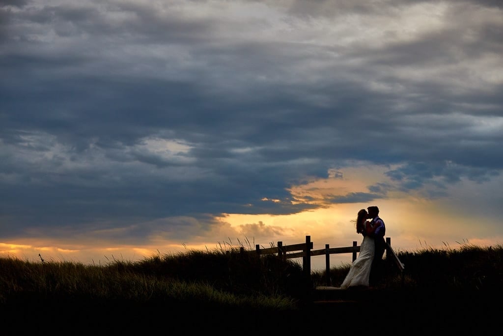 silhouette picture at the beach